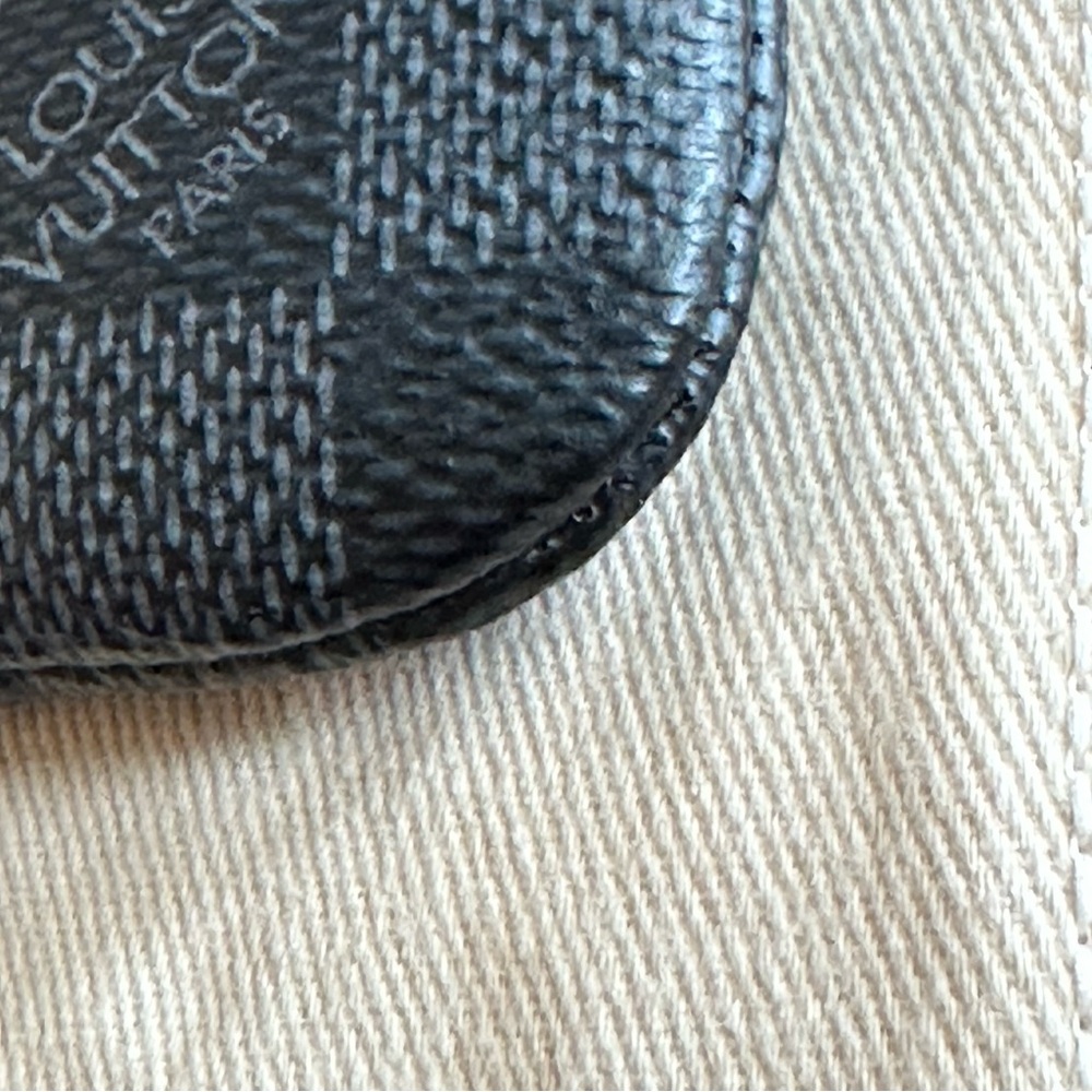 Louis Vuitton Damier Graphite Pochette Cles Wallet Coin Purse Key Pouch N60155 - Picture 13 of 15